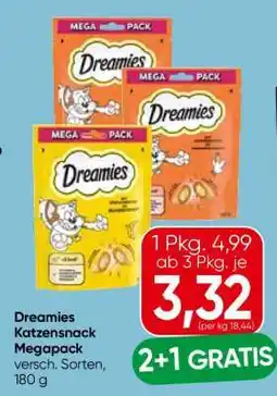 Eurospar Dreamies Katzensnack Megapack Angebot