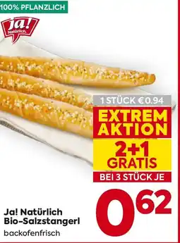 Billa Ja! Natürlich Bio-Salzstangerl Angebot