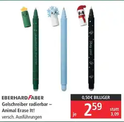 Pagro Diskont Eberhard Faber Gelschreiber radierbar – Animal Erase It! Angebot