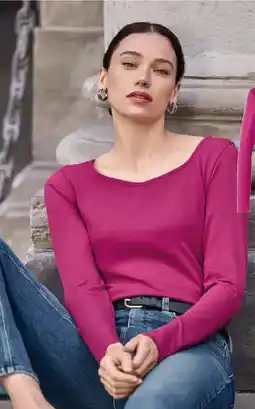 Tchibo Eduscho Langarm-Shirt mit Herzausschnitt Angebot