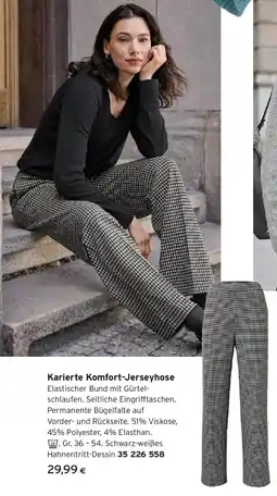 Tchibo Eduscho Karierte Komfort-Jerseyhose Angebot