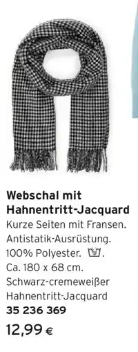 Tchibo Eduscho Webschal mit Hahnentritt-Jacquard Angebot