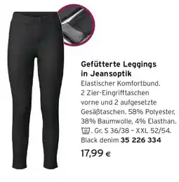 Tchibo Eduscho Gefütterte Leggings in Jeansoptik Angebot