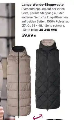 Tchibo Eduscho Lange Wende-Steppweste Angebot