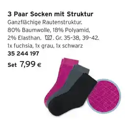 Tchibo Eduscho 3 Paar Socken mit Struktur Angebot
