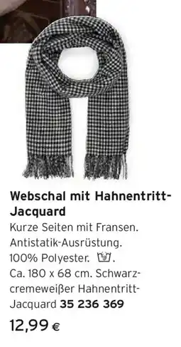 Tchibo Eduscho Webschal mit Hahnentritt- Jacquard Angebot