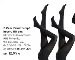 Tchibo Eduscho 2 Paar Feinstrumpf- hosen, 80 den Angebot