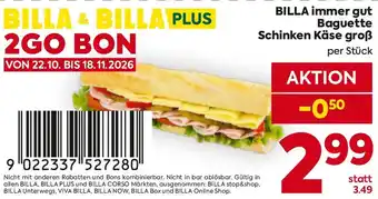 BILLA immer gut Baguette Schinken Käse groß