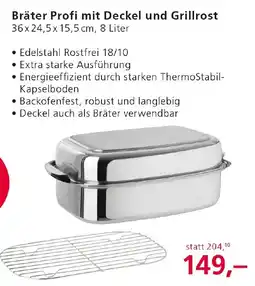 Strasser Markt Bräter Profi mit Deckel und Grillrost Angebot
