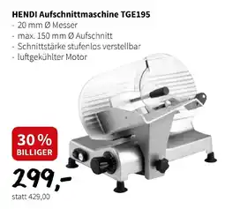 Der Grissemann HENDI Aufschnittmaschine TGE195 Angebot