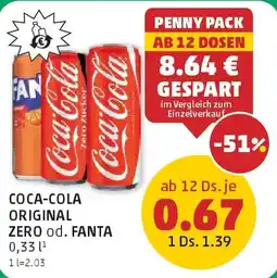 PENNY Coca-Cola Original Zero od. Fanta Angebot