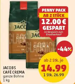 PENNY Jacobs Café Crema ganze Bohnen Angebot