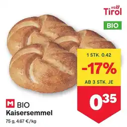 MPreis M BIO Kaisersemmel Angebot