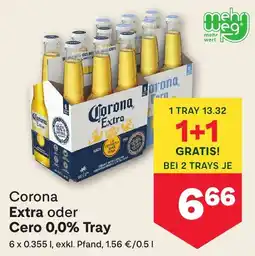 MPreis Corona Extra oder Cero 0,0% Tray Angebot