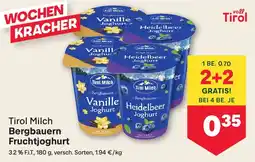 MPreis Tirol Milch Bergbauern Fruchtjoghurt Angebot