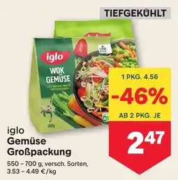 MPreis iglo Gemüse Großpackung Angebot