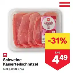 MPreis M Schweine Kaiserteilschnitzel Angebot