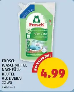 PENNY Frosch Waschmittel Nachfüllbeutel Aloe Vera Angebot