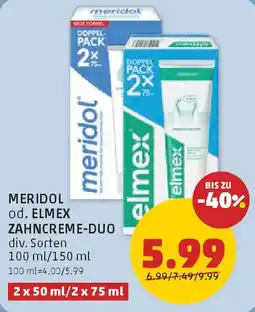 PENNY Meridol od. Elmex Zahncreme-Duo Angebot