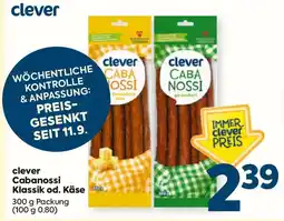 Billa clever Cabanossi Klassik od. Käse Angebot