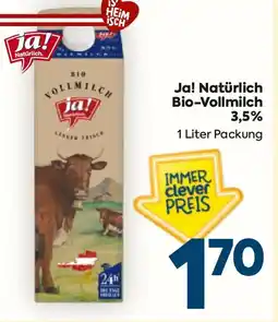 Billa Ja! Natürliche Bio-Vollmilch Angebot