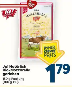 Billa Ja! Natürlich Bio-Mozzarella gerieben Angebot