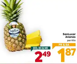 Billa SanLucar Ananas Angebot