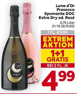 Billa Luna d'Or Prosecco Spumante DOC Extra Dry od. Rosé Angebot