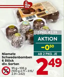 Billa Niemetz Schwedenbomben Angebot