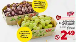 Billa Ja! Natürliche Bio-Trauben weiß od. rot kernlos Angebot