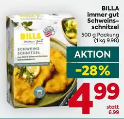 Billa Billa immer gut Schweins schnitzel Angebot