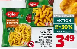 Billa Iglo Kartoffelprodukte Angebot
