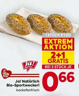 Billa Ja! Natürlich Bio-Sportweckerl Angebot