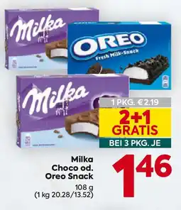 Billa Milka Choco od. Oreo Snack Angebot
