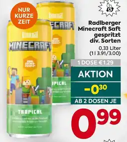 Billa Radlberger Minecraft Saft Angebot