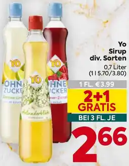Billa Yo Sirup Angebot