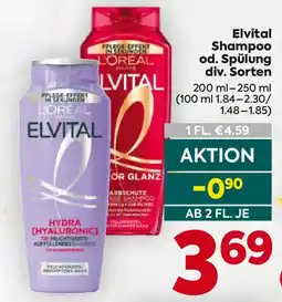 Billa Elvital Shampoo od. Spülung Angebot