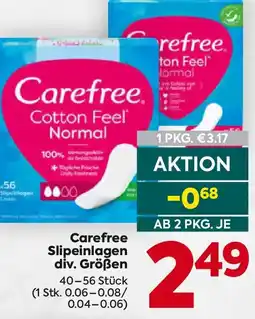 Billa Carefree Slipeinlagen Angebot