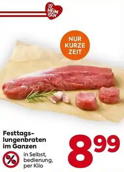 Billa Festtags-lungenbraten im Ganzen Angebot