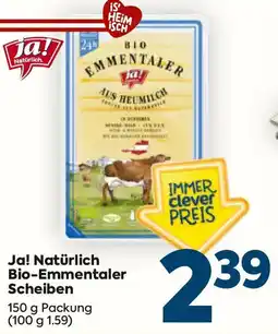 Billa Ja! Natürlich Bio-Emmentaler Scheiben Angebot