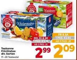 Billa Teekanne Früchtetee Angebot