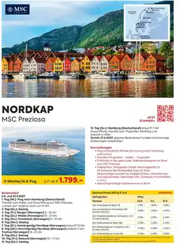 Billa Reisen Nordkap MSC Preziosa Angebot