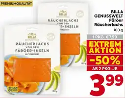 Billa Billa Räucherlachs von den Färöer-Inseln Angebot