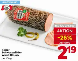 Billa Reiter Schwarzwälder Wurst Klassik Angebot
