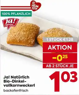 Billa Ja! Natürlich Bio-Dinkel-vollkornweckerl Angebot