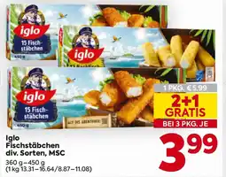 Billa Iglo Fischstäbchen Angebot