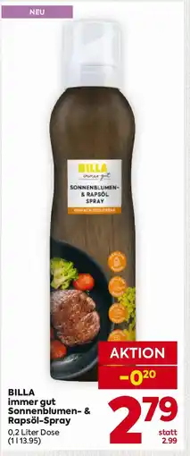 Billa BILLA immer gut Sonnenblumen- & Rapsöl-Spray Angebot