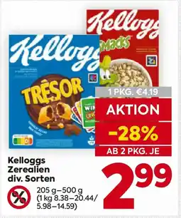 Billa Kelloggs Zerealien Angebot