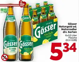 Billa Gösser Naturgold od. Naturradler Angebot