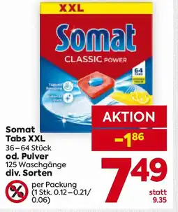 Billa Somat Tabs XXL od. Pulver Angebot